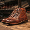 Men's Leather Lace-Up Ankle Boots-2