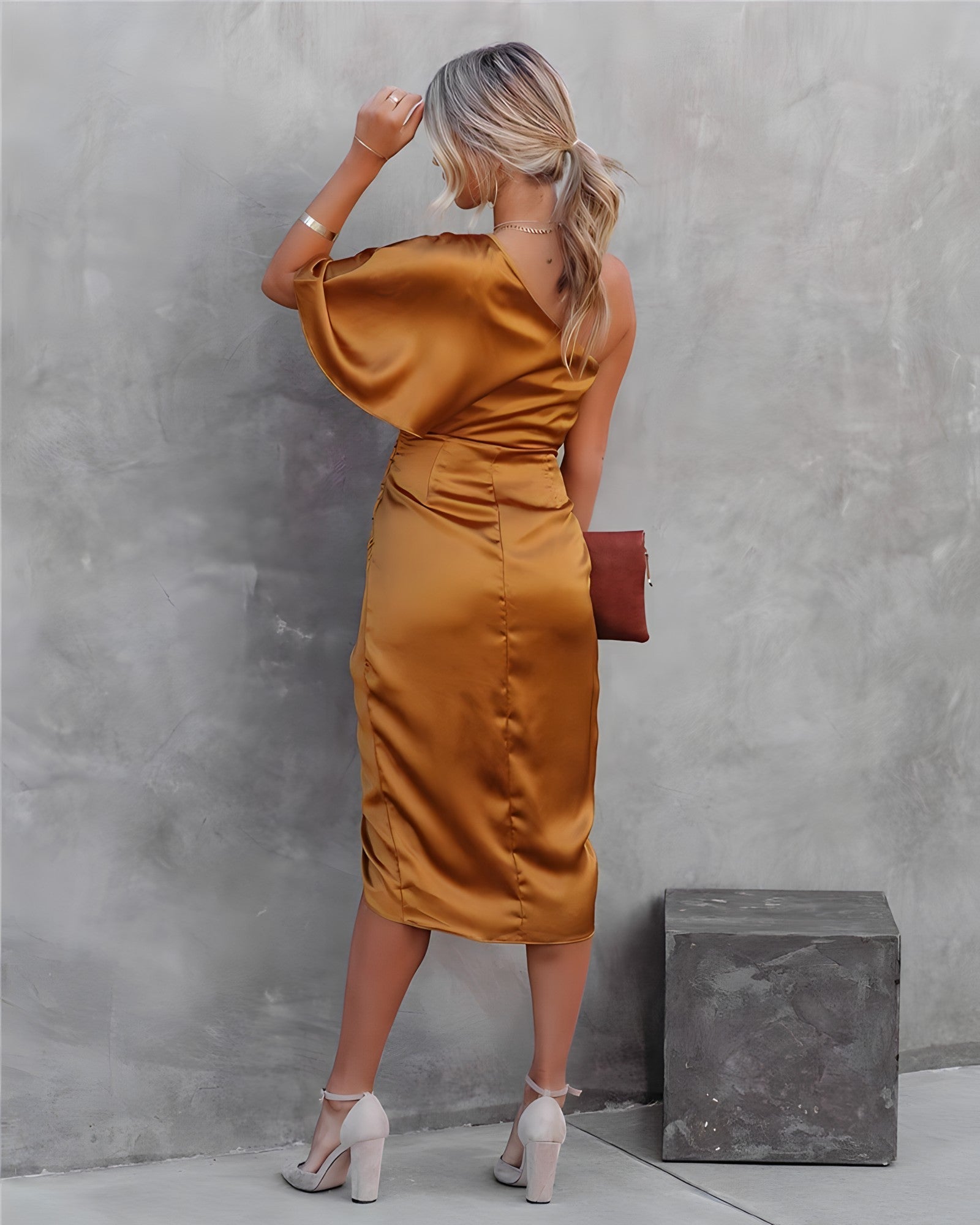 Liliana - Chic One Shoulder Cocktail Dress for a Stunning Look