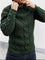 Men’s Knit Sweater – Cable Knit – High Neck Zip – Regular Fit – Ribbed Hem Cuffs-2