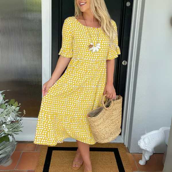 Relaxed Tiered Midi Dress for Women - Elegant Summer Style 2