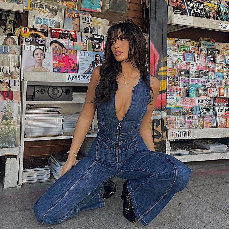 Roxanne Denim Delight | Stylish Jumpsuit