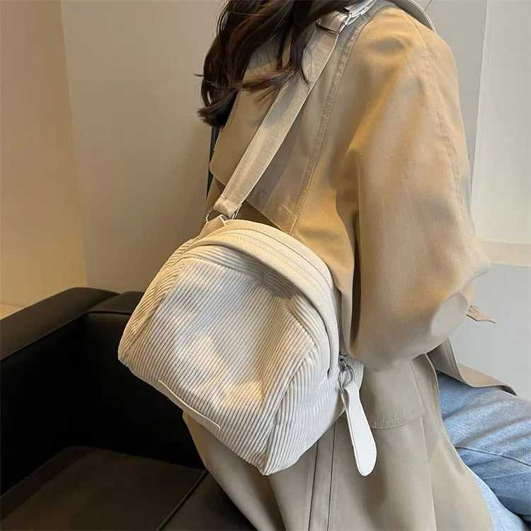 Eva | Simple Corduroy Shoulder Bag