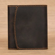Lucas | Vintage Bifold Rundleather Travel Wallet with Snap Closure