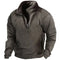 Men's casual half-zip sweatshirt with stand-up collar-1