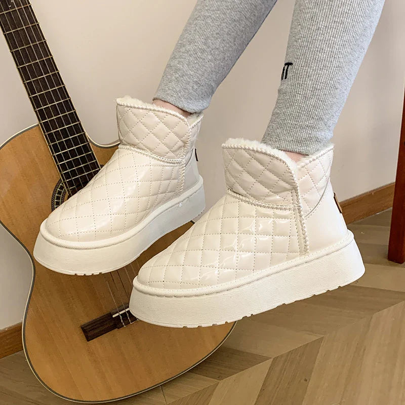 Women's waterproof chunky sole boots-2