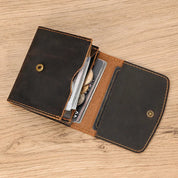 Lucas | Vintage Bifold Rundleather Travel Wallet with Snap Closure