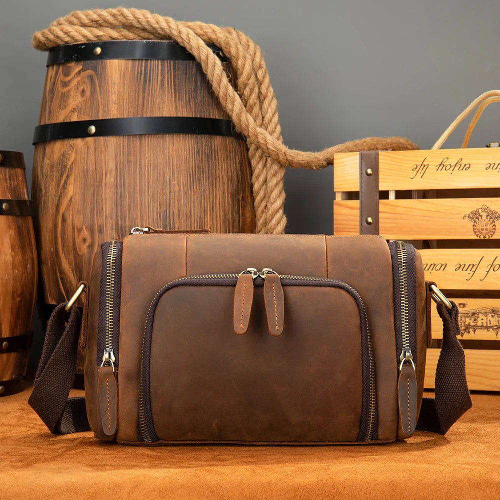 Kai | Men's Vintage Leather Crossbody Sling Travel Bag