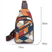 Fleur | Women's Color Block Crossbody Bag made of embossed PU Leather