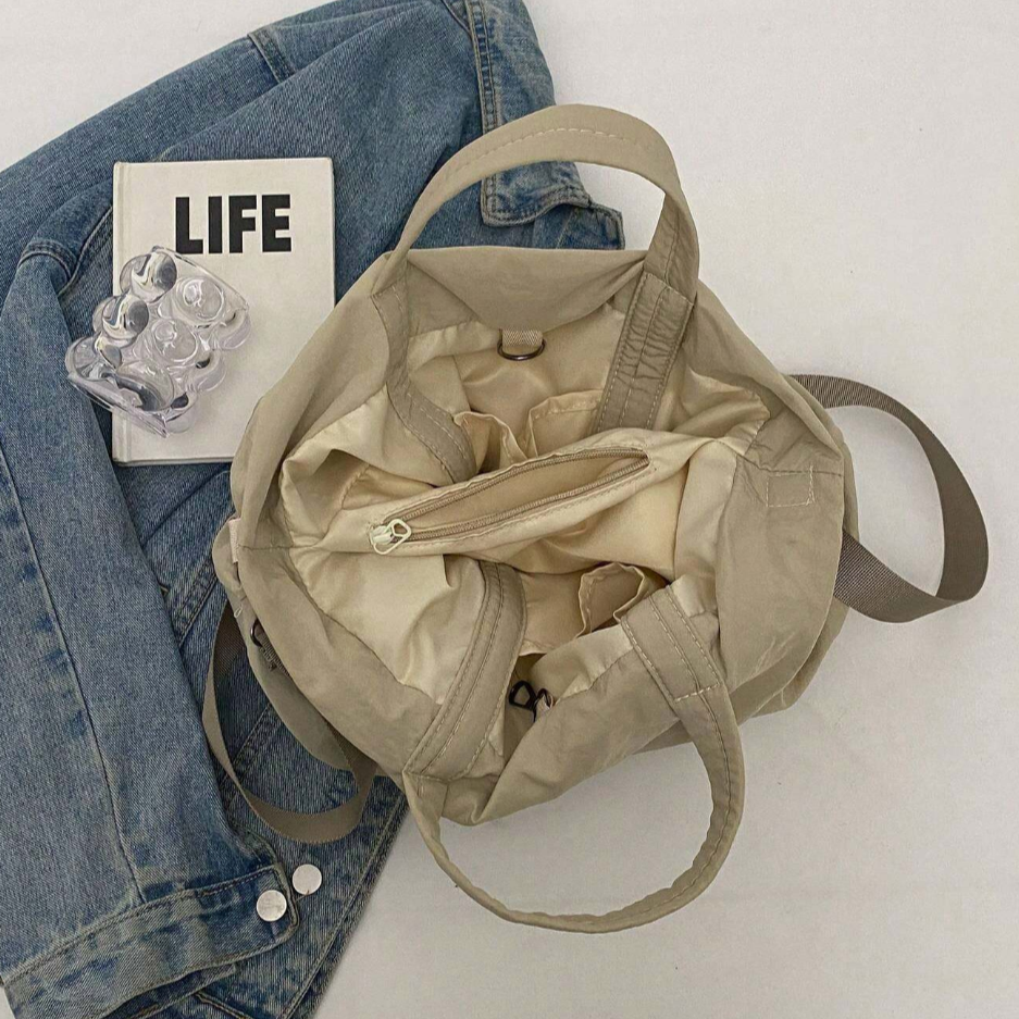 Luna | Large Capacity Multi-Pocket Nylon Shoulder Bag