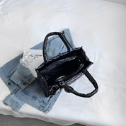 Elena | Quilted Nylon Crossbody Handbag with Silk Scarf Accent