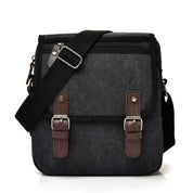 Luca | Small Canvas Crossbody Messenger Bag with Multiple Compartments