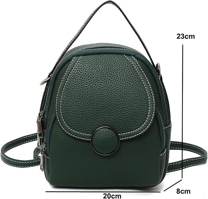 Sophie | Mini Foldable Leather Crossbody Sling Handbag Backpack with Handle