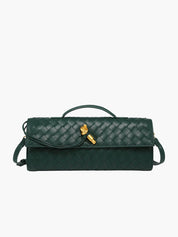 Arviel | Luxe Woven Handbag with Golden Closure