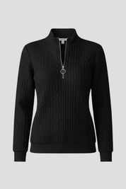 Stylish Women's Jumper with Zip Neck for Casual Elegance - Flattering Fit & Chic Design 1