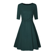 VIOLET |  Elegant Midi Dress wih Bow