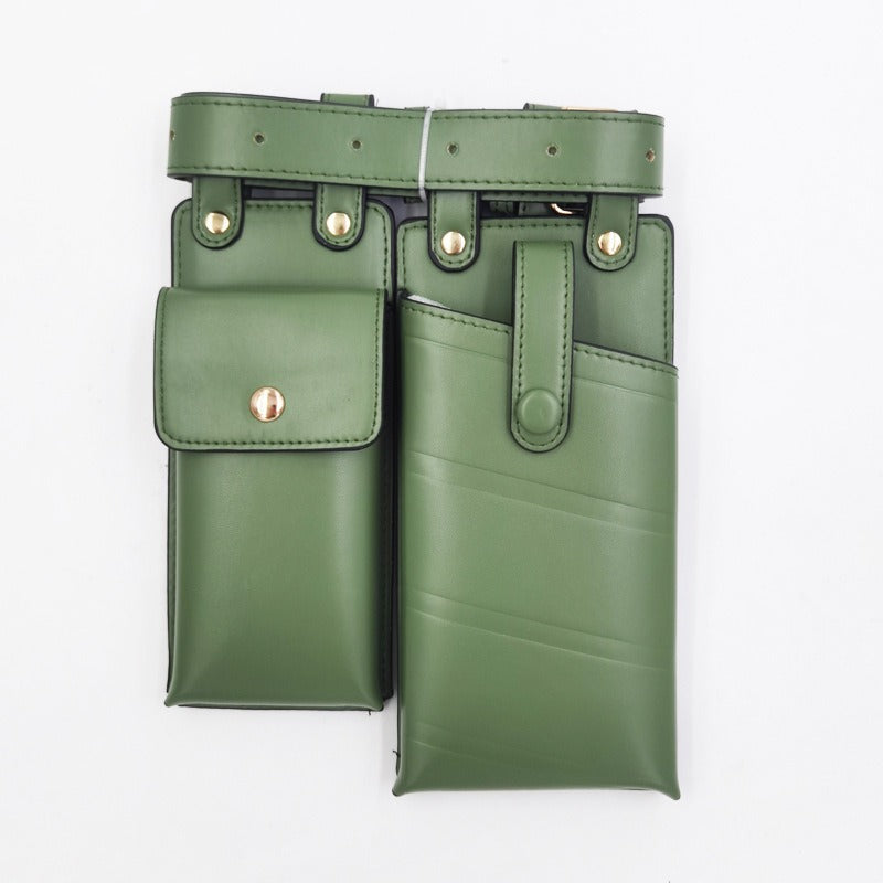 Isla | PU Leather Color Block Waist Bag