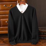 Rik | V-Neck Sweater in Soft Cotton Blend