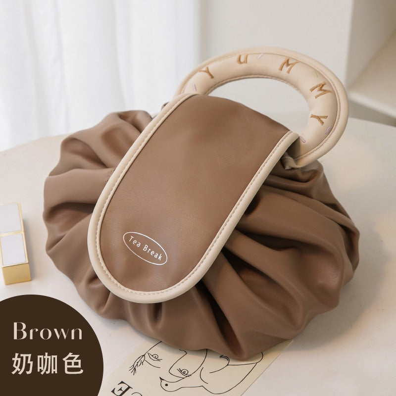 Alena | Large foldable travel cosmetic bag with drawstring