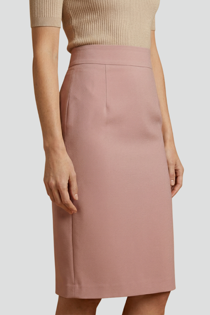 White Pleated Midi Skirt for Women - Elegant High Waist Design with Back Slit 4