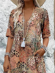 Women's Floral Midi Dress - Elegant Summer Dress for Effortless Style and Comfort 6