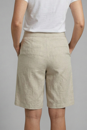 Women's Knee-Length Casual Shorts with Elastic Waist and Side Pockets for Stylish Comfort 4