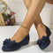 Women's Orthopedic Black Ballet Flats with Bow Detail - Comfortable Arch Support Flats for Women 4