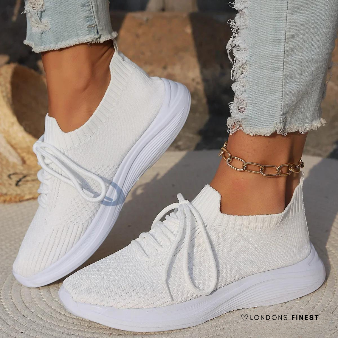 Women's Slip-On Sneakers - Comfortable White Sneakers for Active Lifestyles, Best Walking Shoes for Women 0