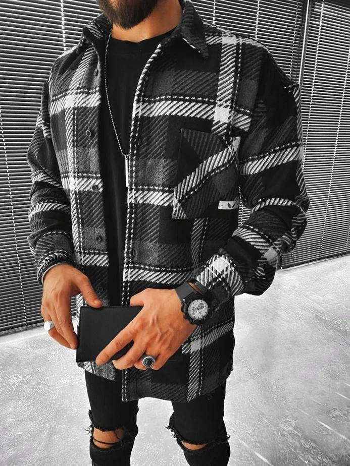 Men Long -arm button down down winter jacket | Warmth-1