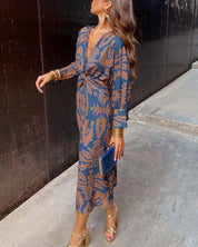 ALEXA | Twist Elegance Midi Dress