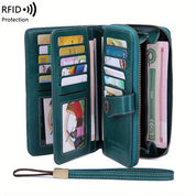 Skyla | Retro RFID Travel Wallet | Large Capacity