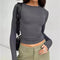 Tops long -sleeved and stylish for women with a figure -hugging cut-2