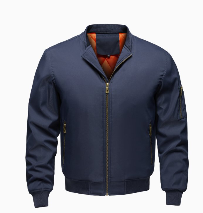 David | Classic Bomber Jacket with Utility Zipper Detail