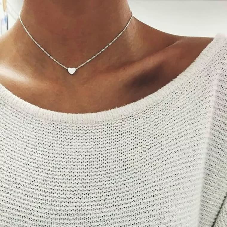 HeartGlow | Delicate Heart Charm Necklace