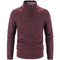 Men’s Knit Pullover Sweater - Wool Blend - Quarter Zip - Ribbed Collar - Classic Fit-2