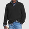 Men’s Half-Zip Knit Sweater - Ribbed Texture - High Collar - Relaxed Fit-2