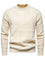 Men’s Cable-Knit Sweater - Warm Wool Blend - Regular Fit - Crew Neck Casual Wear-3